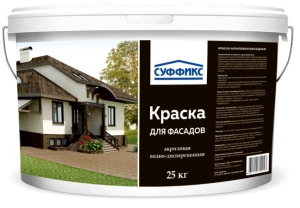 Краска фасадная акриловая СУФФИКС белая 0,7 л