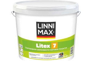 Краска интерьерная моющаяся LINNIMAX Litex 7 под колеровку 8,46 л Краска интерьерная моющаяся LINNIMAX Litex 7 под колеровку 8,46 л
