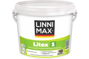 Краска интерьерная моющаяся LINNIMAX Litex 1 под колеровку 2,35 л Краска интерьерная моющаяся LINNIMAX Litex 1 под колеровку 2,35 л