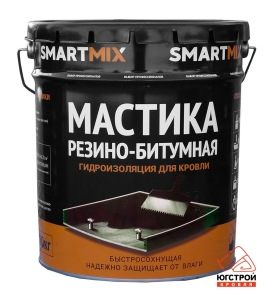 Мастика резино-битумная Smartmix, 3кг (120шт/пал) Мастика резино-битумная Smartmix, 3кг (120шт/пал)