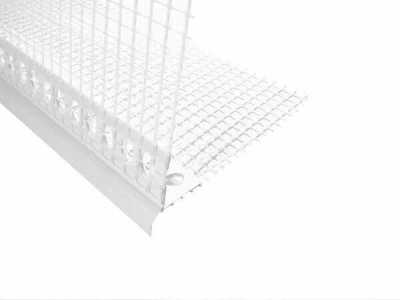 Профиль-капельник ПВХ с армир.сеткой 12,5*12,5 2,5m Bautex Профиль-капельник ПВХ с армир.сеткой 12,5*12,5 2,5m Bautex