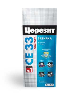 Затирка Церезит CE 33 серебристо-серая, 2 кг